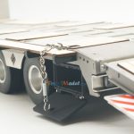 Remorque porte-engin à 3 essieux centraux accessoirisée