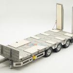 Remorque porte-engin à 3 essieux centraux accessoirisée