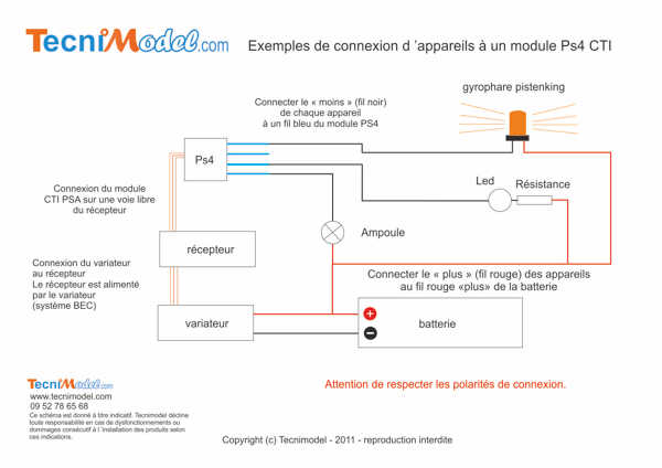 Connexion des gyrophares Pistenking