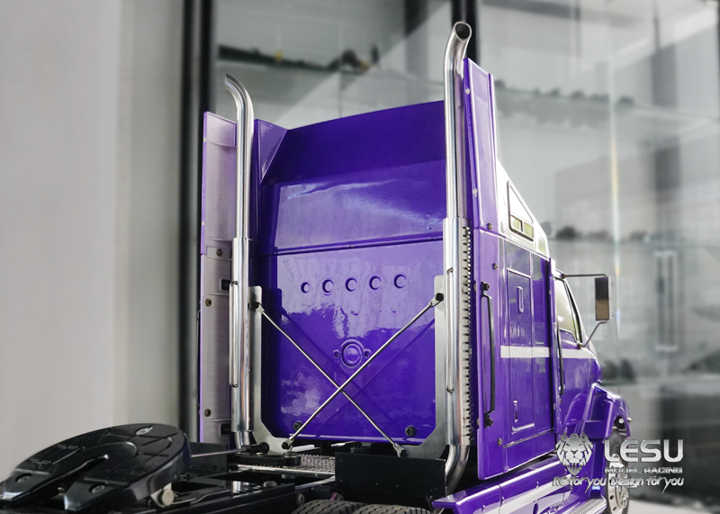 2 Echappements verticaux Doubles Chromés pour camions radiocommandés 1/14